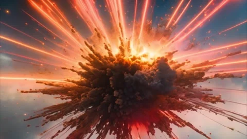 Epic Explosion in the Sky Stock Footage 284732176
