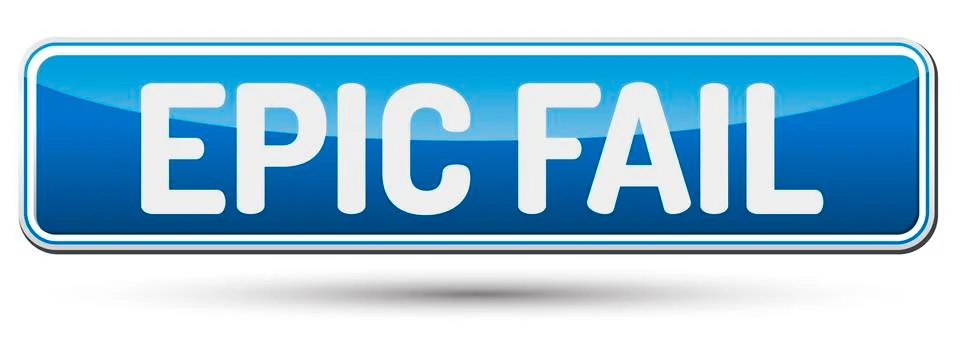 EPIC FAIL - Abstract beautiful button with text. Stock Illustration