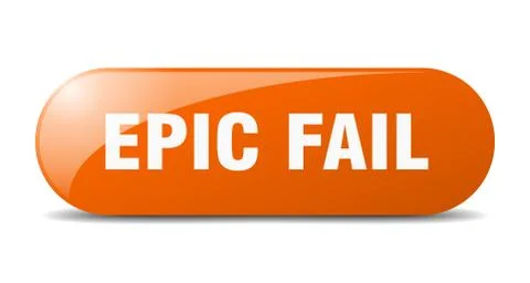 Epic fail button. epic fail sign. key. push button. Stock Illustration
