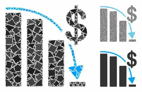 Epic fail Composition Icon of Rugged Pieces Stockillustratie