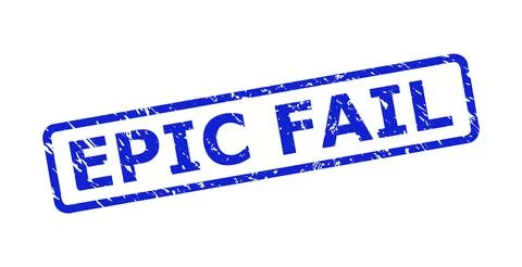 EPIC FAIL Seal with Corroded Style and Rounded Rect Frame Illustrazione stock