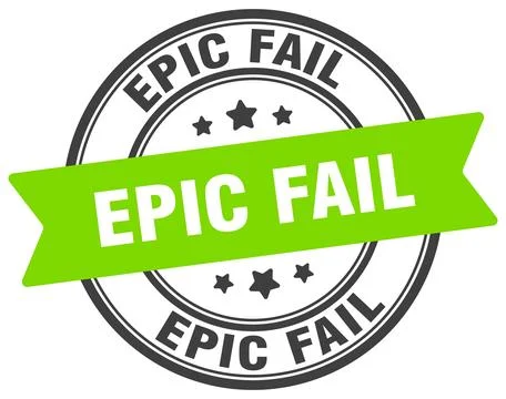 Epic fail stamp. epic fail label on transparent background. round sign Illustrazione stock