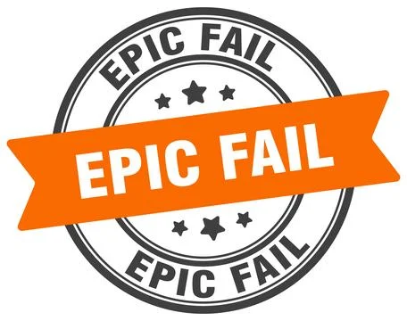 Epic fail stamp. epic fail label on transparent background. round sign Illustrazione stock