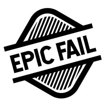 Epic fail stamp on white Stock Illustration