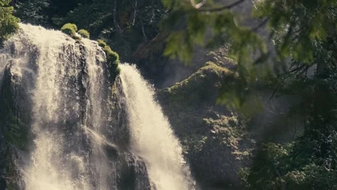 Epic Falls Creek Falls Waterfall Oregon Washington Columbia River Gorge Video stock 280701809