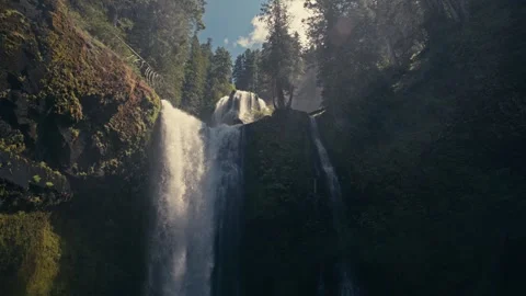 Epic Falls Creek Falls Waterfall Oregon Washington Columbia River Gorge 库存影片 280701909