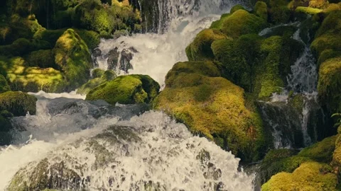 Epic Falls Creek Falls Waterfall Oregon Washington Columbia River Gorge Stock Footage 280702010