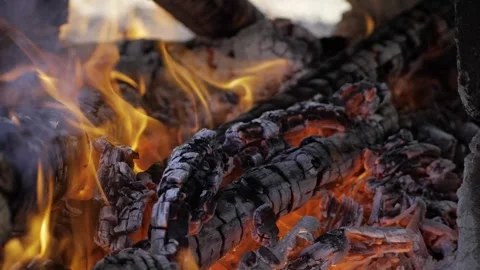 Epic Fire  A Visual Journey Through Flame and Ember Stock Footage 327516933