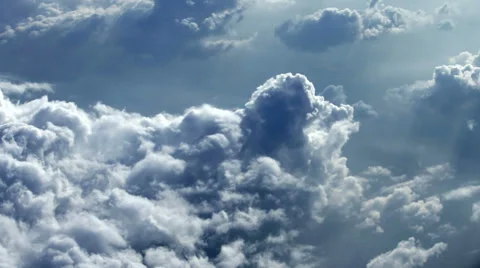 Epic flight above Clouds Stockbeeldmateriaal 37764383