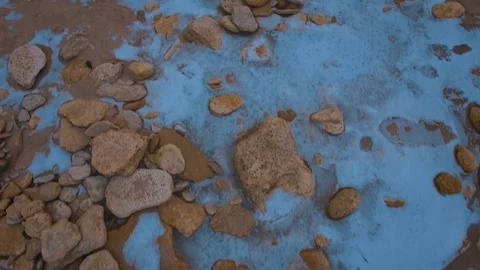 Epic flight to drone camera elevation above the sea to meet the horizon. 4K. Stock-Footage 71096619