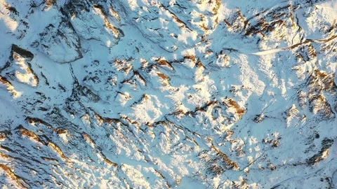 Epic flight over a half-snowy landscape from a bird's perspective. Stock Footage 173809506
