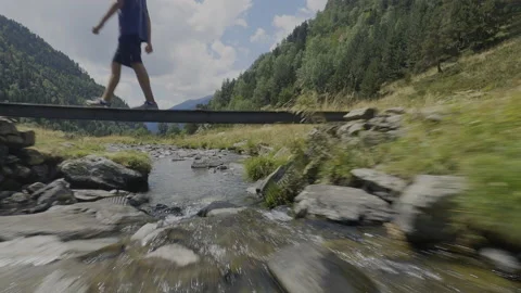 EPIC FPV Drone Crash into the River! Stock Footage 231236053