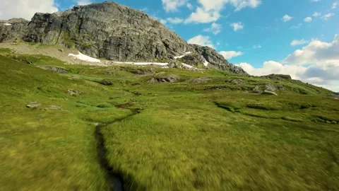 Epic FPV Glide Over Beautiful Landscape Stock Footage 282398396
