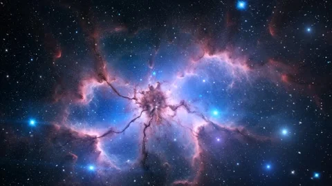 Epic galaxy scene and nebula in deep space Stock Footage 243264132