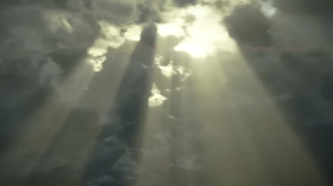 Epic godrays overcast Stock Footage 42636773
