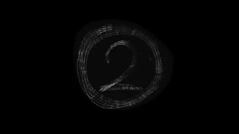 Epic handdrawn chalk countdown, 5, 4, 3, 2, 1, - counting stopmotion crayon Stock Footage 311692042