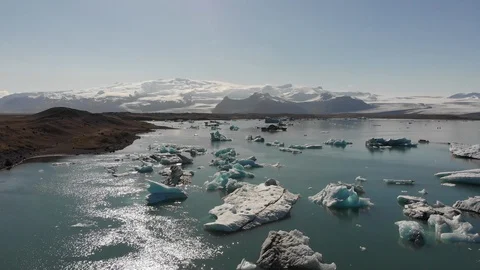 Epic Iceberg Aerial 스톡 동영상 127602706