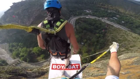 Epic jump from the ramp Stock Footage 132019767