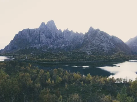 Epic landscape Norway Lofoten Stock Footage