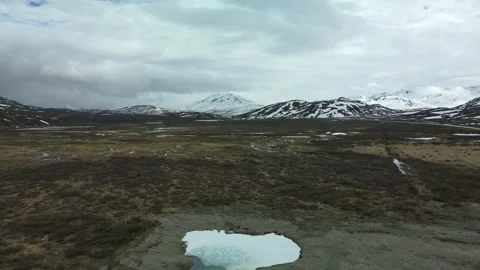 Epic Landscapes coming into view, cloudy day, drone shot Stock Footage 289565977