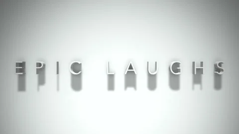Epic laughs 3D title animation with shadows on a white background Stock Footage 297467498