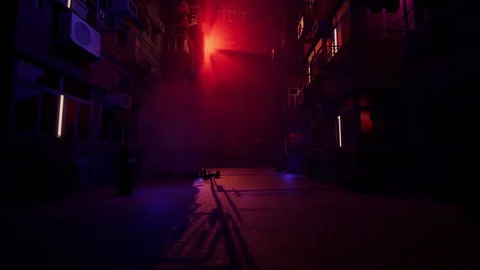 Epic Light In The Street Stock Footage 86479598