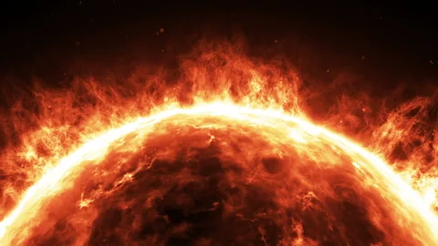 Epic lighting rotating solar star. Stock Footage 145128528