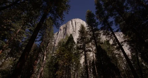 Epic low-angle shot of El Capitan, Yosemite National Park, LM98, Shot with the Video stock 103448900