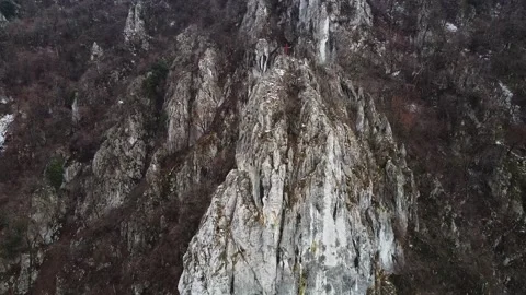 Epic Mountain Rock Pyramid Surrounded By Forest Stock-Footage 188544753