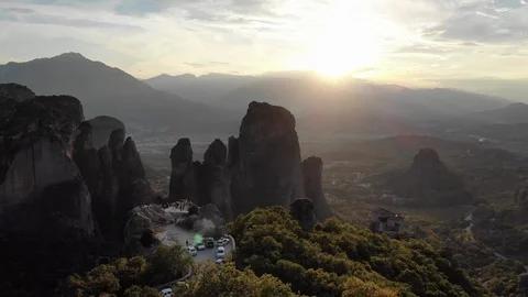 Epic mountain sunset Video stock 106947820