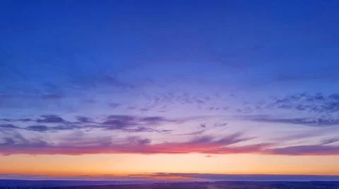 Epic Multicolored Sky at Sunset Stock Photos