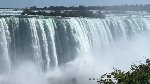 Epic Niagara Falls Slow motion water pouring over falls rushing 4k hdr  Stock Footage 324810289