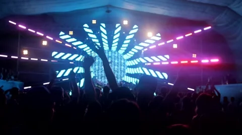 Epic night party Stock Footage 61848012