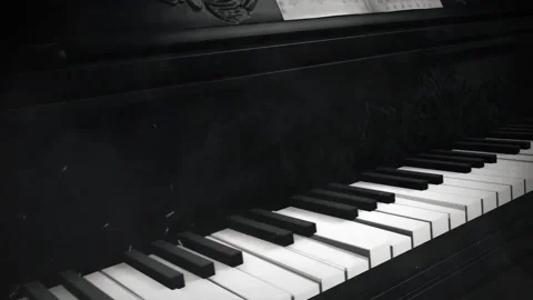 Epic piano keyboard animation Video stock 149592916
