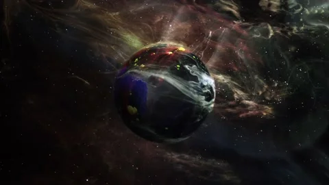 Epic planet abstract planet and nebula Space and galaxy background Stock Footage 189372581