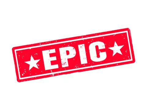 Epic red stamp style Stock Illustration