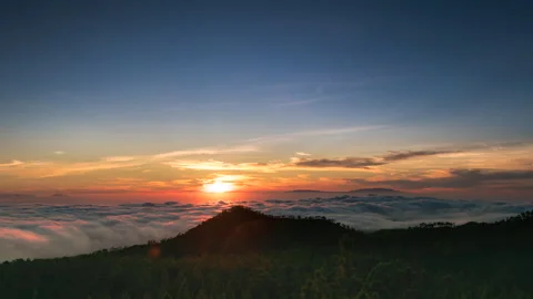 Epic Sea of Clouds Sunset – Tenerife 4K Timelapse ProRes 422 Stock Footage 322517227