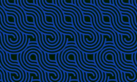 Epic seamless pattern circle blue background Stock Illustration