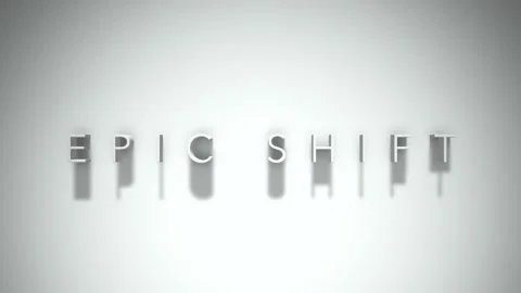 Epic shift 3D title animation with shadows on a white background Video stock 297387033