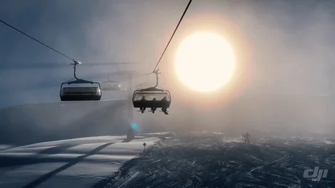 Epic Ski lift Stock Footage 106446041