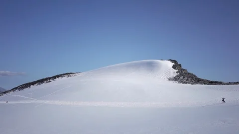Epic slow motion walk in the mountain Stock Footage 89627522