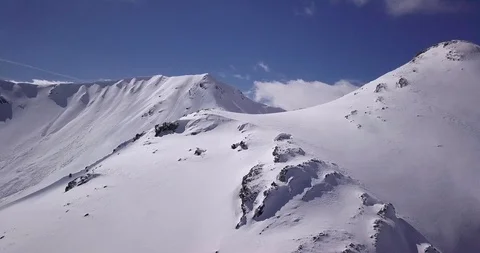 Epic snow mountain reveal Stock Footage 87049129