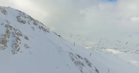 Epic Snowy Mountain View with Drone Stock Footage 118955044