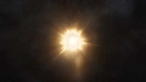 Epic Storm Clouds Parting Reveal Heavenly Light God Rays Animation 스톡 동영상 347126927