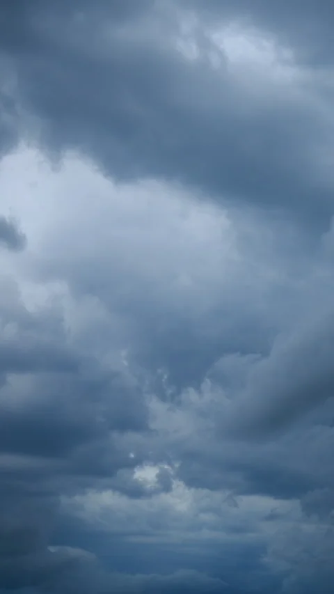 Epic Storm Clouds Time Lapse - Dark Timelapse Ominous Foreboding Vertical Video Stock Footage 291097493