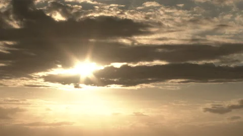 Epic Sun Drop Through Cloudscape Time Lapse Stock Footage 63273652