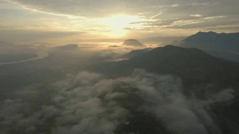 Epic sunrise in beautiful valley Stock Footage 75774384