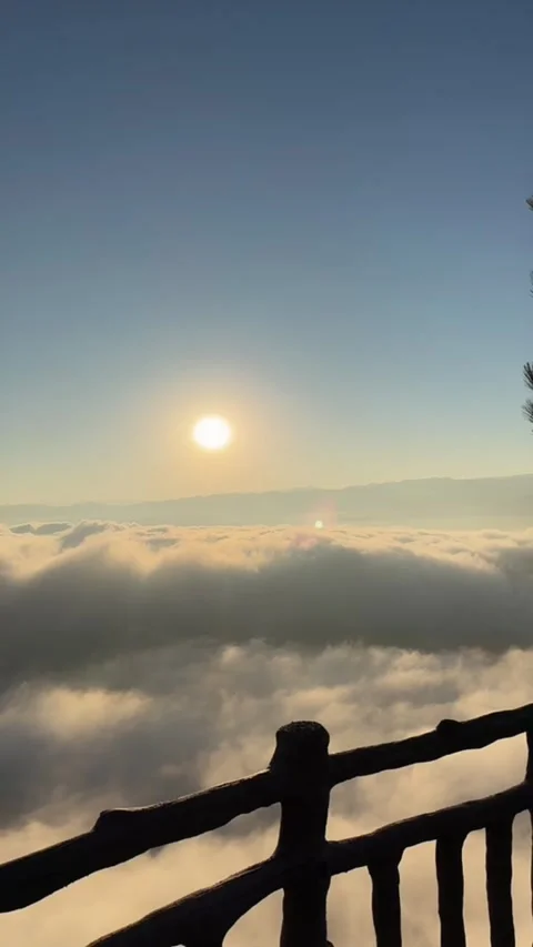 Epic Sunrise Cloud Waterfall Time-lapse Vertical Video Stock-Footage 327955795