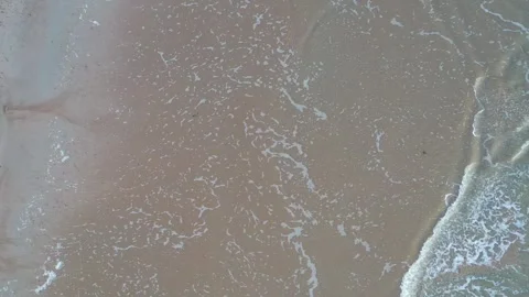 Epic Sunrise Drone Flight Along the Ocean Shoreline Stock Footage 330109924