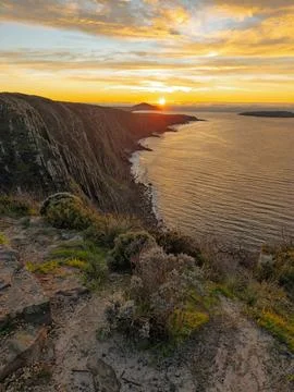 Epic Sunrise Over Waitpinga Cliffs South Australia Stock Photos